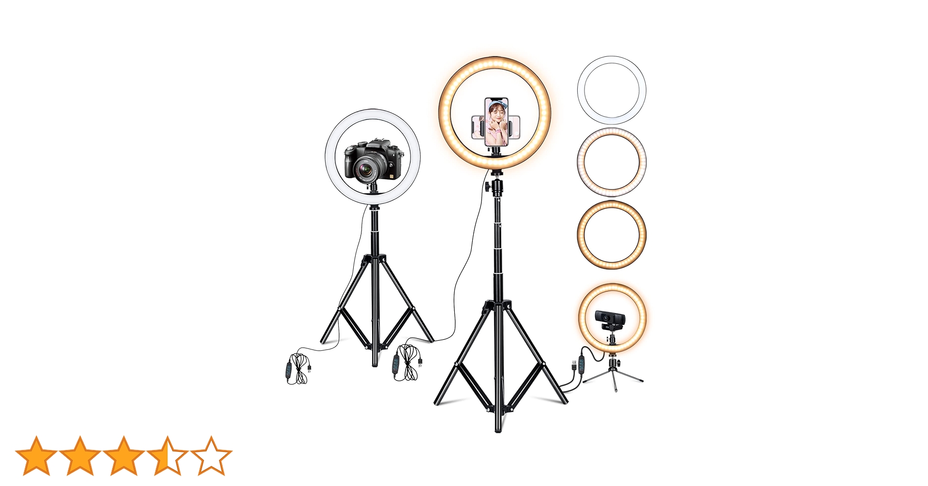 イデア リングライト 3DLIVE 5個セット Amazon | Amconsure LEDリングライト高安定性 三脚スタンド+卓上